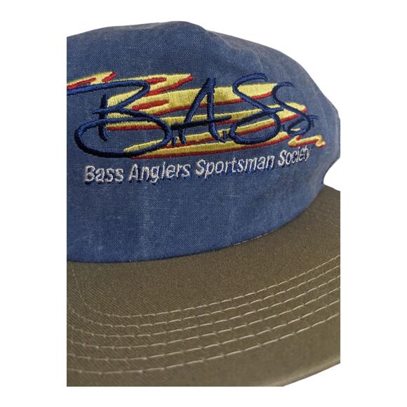 B.A.S.S. Bass Anglers Sportsman Society Fishing Fish Snapback‎ Trucker Hat Cap - Picture 2 of 5
